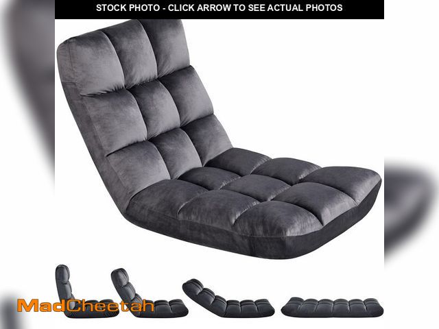 Lot 74-12828302 - Yaheetech Floor Folding Chair with Back Support, Padded Folding Gaming Sofa Chair with 14 Adjustable...