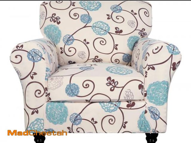 Lot 74-12312639 - SearchI Stretch Sofa Cover Printed Couch Covers, Floral Pattern 2 Piece Armchair Slipcover with Sepa...