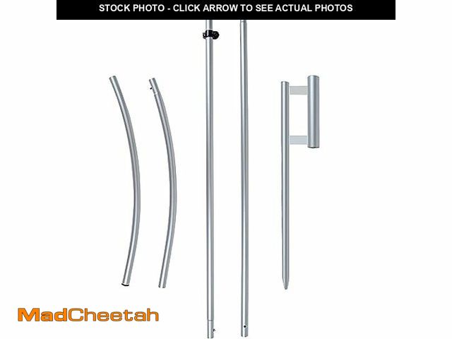 Lot 74-12719800 - FSFLAG Swooper Flag Hardware, Feather Flag Pole Set and Ground Spike, 11FT Swooper Flag Pole Set for...