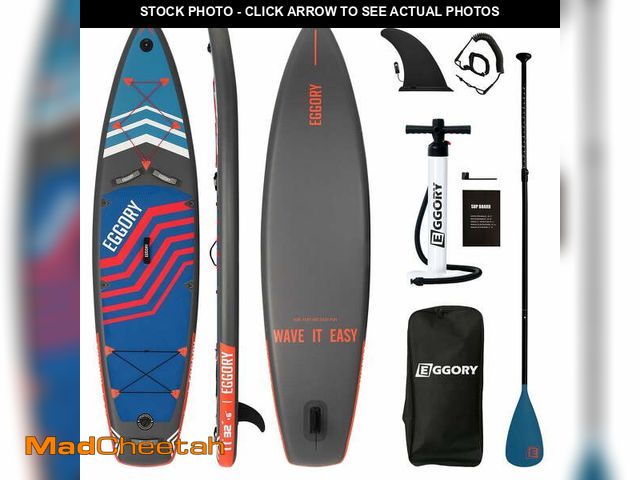 Lot 74-14588112 - EGGORY Inflatable Stand up Paddle Board 11ft Fishing Paddle Board Wide Stable Design with Full SUP A...