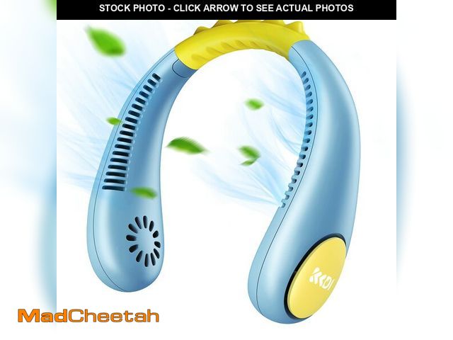 Lot 74-14428136 - Kids Neck Fan, Portable Bladeless Fans for Kid 4-14Y Girls &amp; Boys, 2600mAh USB Personal Mini Coo...