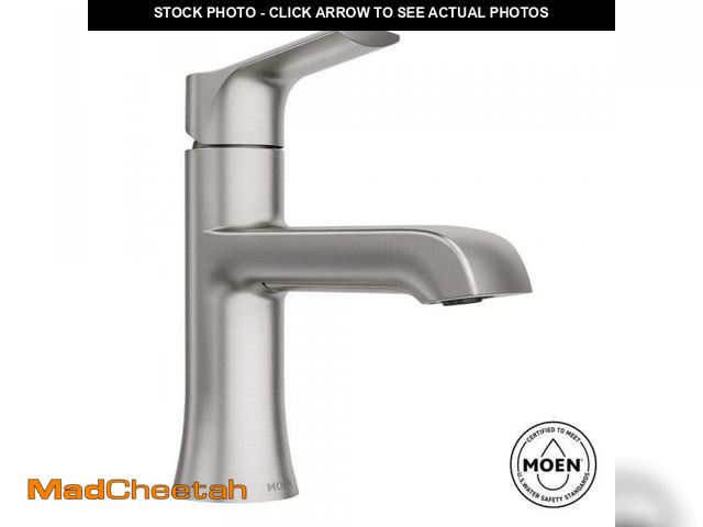 Lot 74-12517895 - MOEN Liso Single Handle Single Hole Bathroom Faucet in Spot Resist Brushed Nickel - UNUSED