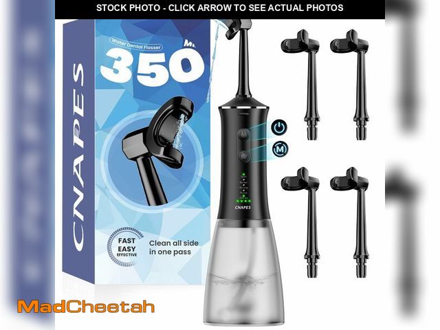 Lot 74-12710780 - Cordless Water Flosser for Teeth- 350ML &amp; Portable Large Water Tank, Rechargeable Dental Flosser...