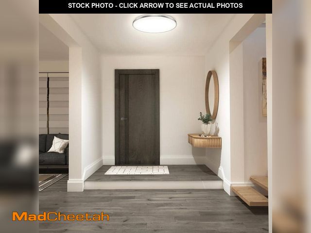 Lot 74-12533664 - *MISSING COVER/DIRTY* Artika Europa 21 in. 1-Light Modern Silver Integrated LED 3 CCT Flush Mount Ce...