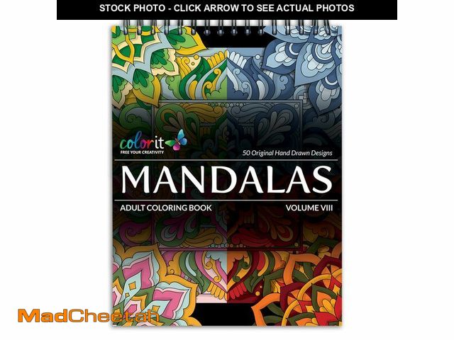 Lot 74-12710692 - ColorIt Mandalas to Color, Volume VIII Adult Coloring Book 50 Floral and Geometric Mandala Patterns ...
