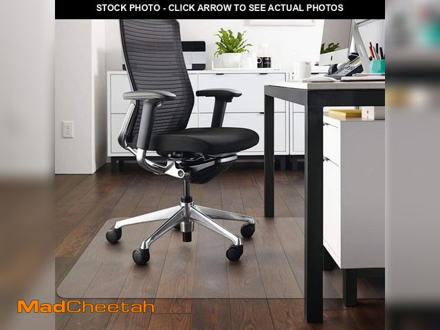 Lot 74-12488035 - kibhous Office Mat for Hardwood Floor, 36" x 48" Rectangle Clear Chair Mat ,Matte, PVC - USED