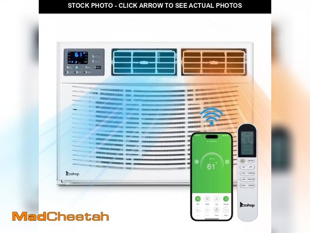 Lot 74-12196364 - Ktaxon WiFi Enabled 8000 BTU Heat And Cool Window Air Conditioner With Wifi Controls - UNUSED
