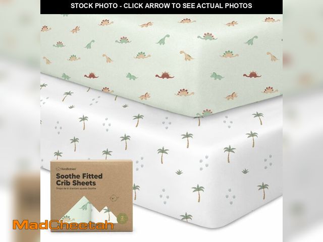 Lot 74-13626537 - KeaBabies 2-Pack Organic Crib Sheets for Boys, Girls - 52x28 Fitted Crib Mattress Sheet Neutral, Bre...