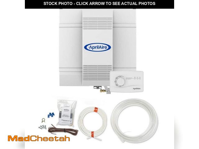 Lot 74-13677283 - AprilAire Fan-Powered Evaporative Whole-House Humidifier with Manual Control and Installation Kit, 1...