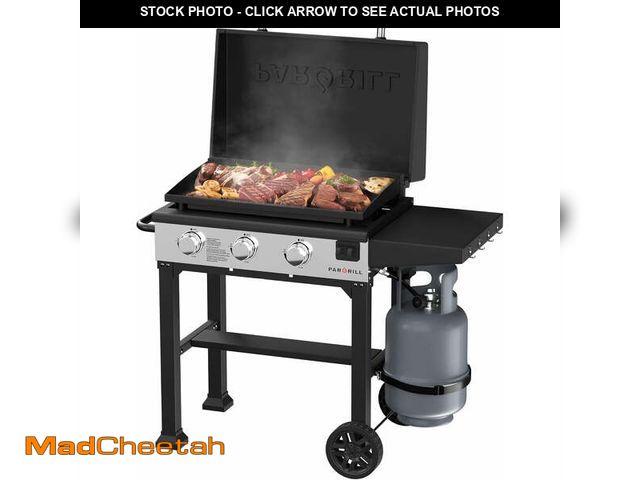 Lot 74-13775644 - ?PARGRILL 28" Flat Top Gas Grill Griddle, 3 Independent Burners Propane Heavy Duty Grill Station wit...