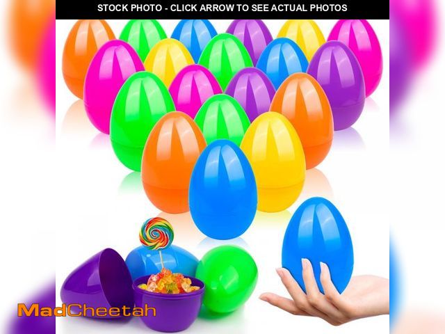 Lot 74-11551400 - HSLCGF 24 Pack 6 Inch Jumbo Easter Eggs Empty Fillable Large Easter Eggs Bulk Colorful Bright Plasti...