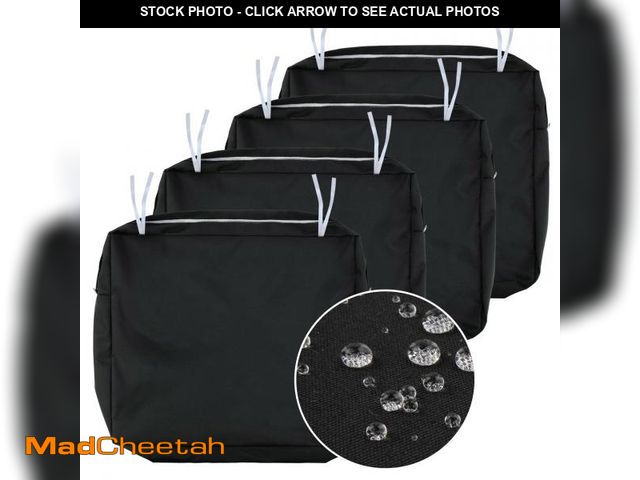 Lot 74-12310747 - NettyPro Outdoor Cushion Slipcovers Waterproof 4 Pack Patio Chair Seat Cushion Covers with Zipper an...