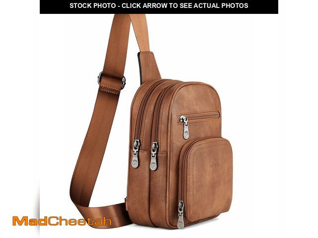 Lot 74-13624618 - FADEON Sling Bags for Women Crossbody Bags, Designer PU Leather Sling Purse Multi-Pocket Packs with ...