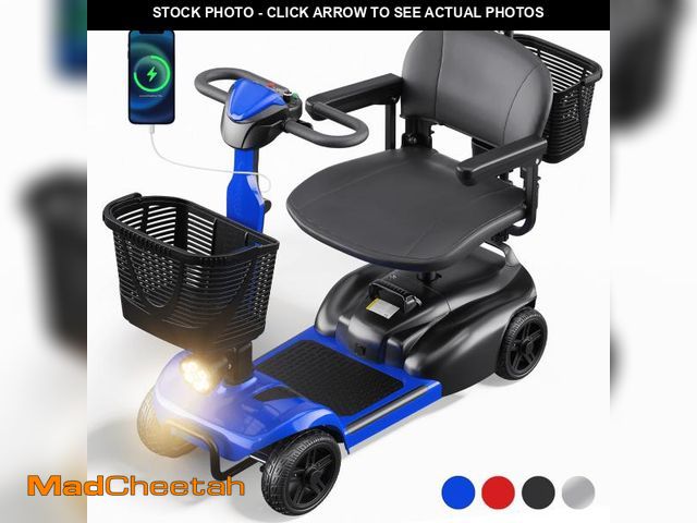 Lot 74-12171981 - SACVON Upgrade 4 Wheel Mobility Scooter for Seniors, Foldable Powered Mobile Wheelchair for Adult 33...