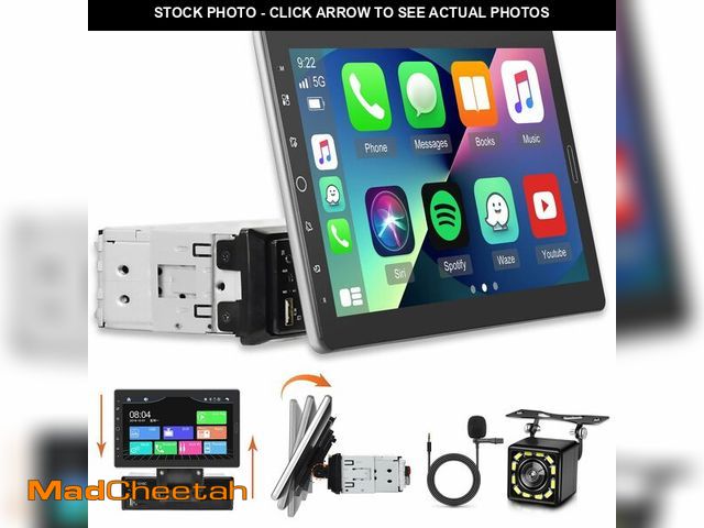 Lot 74-13620744 - 10.1 inch Single Din Car Stereo with CarPlay and Android Auto, 10 inch Touch Screen Radio with Mirro...