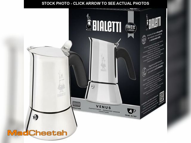 Lot 74-13777416 - Bialetti - New Venus Induction, Stovetop Coffee Maker, Suitable for all Types of Hobs, Stainless Ste...