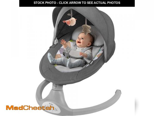 Lot 74-12158235 - Electric Baby Swing, Bioby Infant Swing Rocker with Remote Control, 5 Sway Speeds, Bluetooth Music, ...