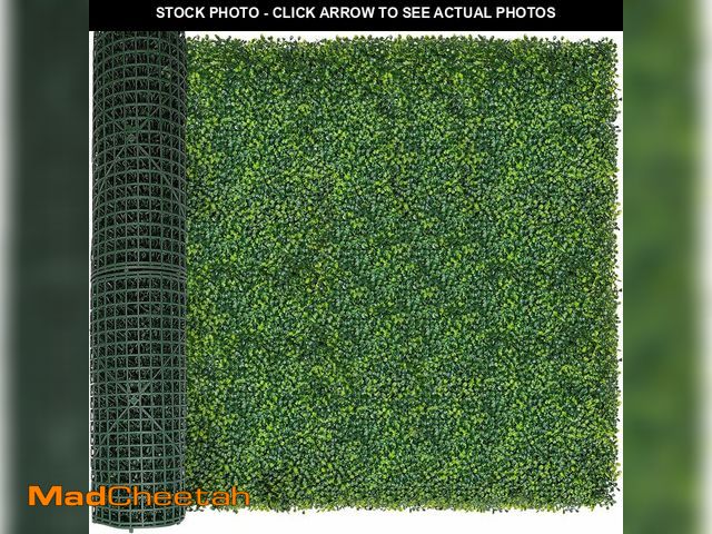 Lot 74-14284632 - ODTORY Artificial Boxwood Roll Panels, 48"x120" (40 sq.ft) UV-Resistant Faux Ivy Privacy Fence Scree...