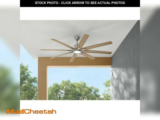 Lot 74-12581787 - Home Decorators Collection Kensgrove II 72 in. Smart Indoor/Outdoor Brushed Nickel Ceiling Fan with ...