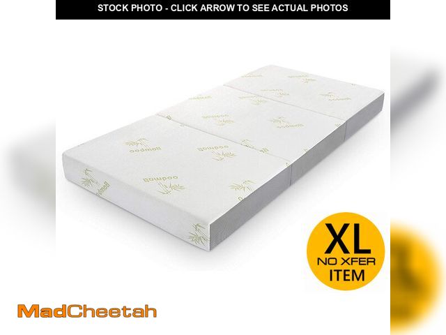 Lot 74-13642419 - Inofia Twin Folding Mattress, 6 Inch Trifold Memory Foam Mattress with Ultra Soft Removable Cover, N...