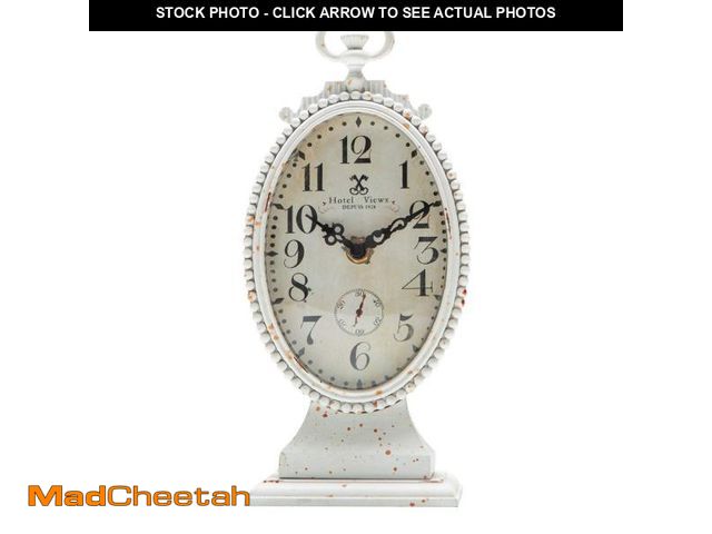 Lot 74-12310855 - NIKKY HOME Vintage Table Clock, Battery Operated Rustic Distressed Style, Shabby Chic Home DÃÂ©cor ...