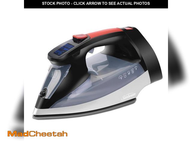 Lot 74-12558830 - Sunbeam Professional 1700W Steam Iron with LCD Multi-Color Display and Retractable Cord - UNUSED