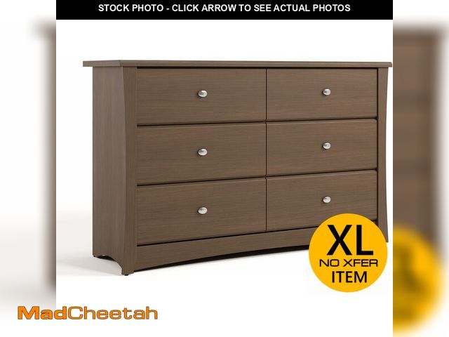 Lot 74-12899254 - (MISSING HARDWARE ) Storkcraft Crescent 6-Drawer Dresser (Hazelnut) Ã¢â¬â GREENGUARD Gold Certifi...