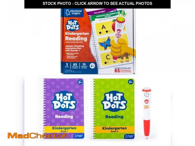 Lot 74-12305977 - Educational Insights Hot Dots Kindergarten Reading Set - Kindergarten Workbooks with Interactive Pen...