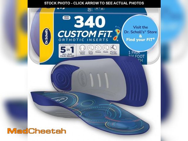 Lot 74-11549060 - Dr. Scholls Custom Fit Orthotics 3/4 Length Inserts CF 340, 5-in-1 All-Day Pain Relief for Feet, Low...