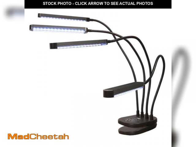Lot 74-11825784 - Feit Electric 29.5 in. 4 Flexible Head 40-Watt Clamp Mount White LED 3 Adjustable Spectrum Plant Gro...