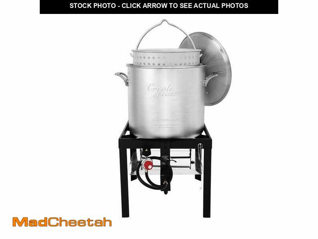 Lot 74-12746487 - CreoleFeast 100 Qt. Seafood Boiling Kit with Strainer - UNUSED