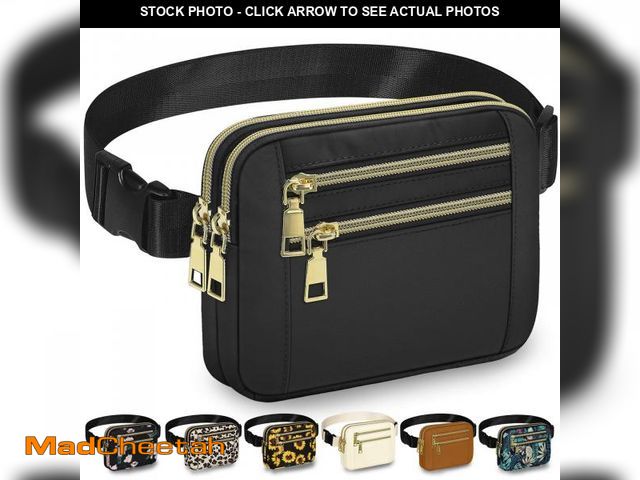 Lot 74-12112599 - Capolo Fanny Packs for Women Fashion Waist Packs Bag with Adjustable Strap and 4 Zipper Pockets Wate...