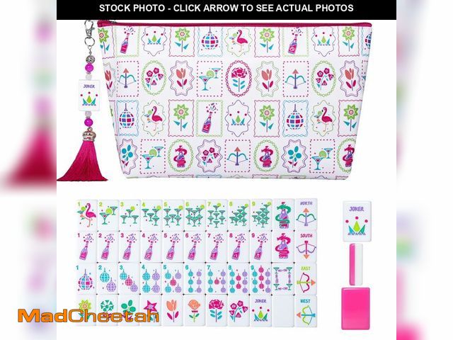 Lot 74-12708160 - 160 Acrylic American Mahjong Game Set with Carrying Bag and Accessories, 1.41Ã¢â¬â¢Ã¢â¬â¢ Mahjon...