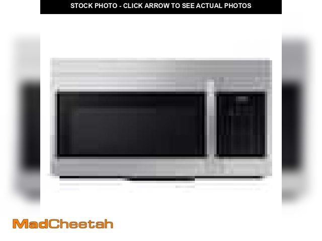 Lot 74-12397323 - Samsung 1.6 cu. ft. 1000 W Stainless Steel Over-the-Range Microwave with Auto Cook - UNUSED