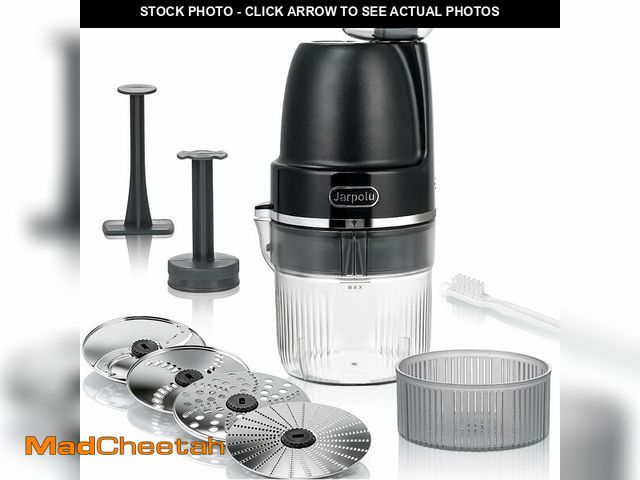 Lot 74-13626219 - Jarpolu 4 in 1 Electric Cheese Grater, Multifunctional Food Processing Machine, Labor-Saving Potato ...