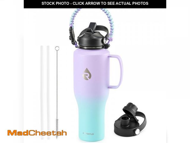 Lot 74-12312133 - RAYMYLO Insulated Water Bottle 40oz (Cold for 48 Hrs), Stainless Steel Water Bottle with Handle &amp...