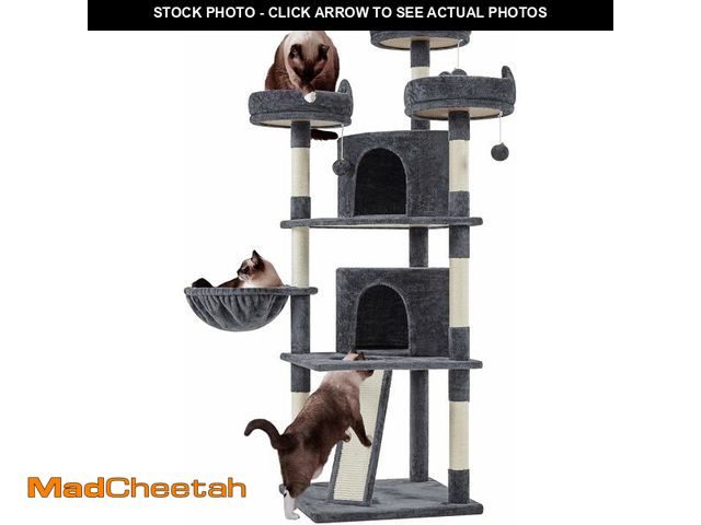 Lot 74-12829359 - Yaheetech 68.5in Cat Tree for Large Cats, Multi-Level Cat Tower with 3 Wide Perches, Large Condo, St...