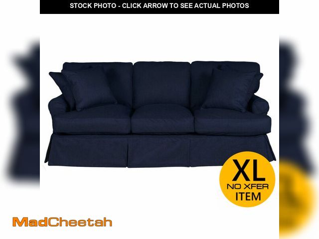 Lot 74-13117514 - Sunset Trading Horizon Sofa, Performance Fabric, Navy Blue - USED