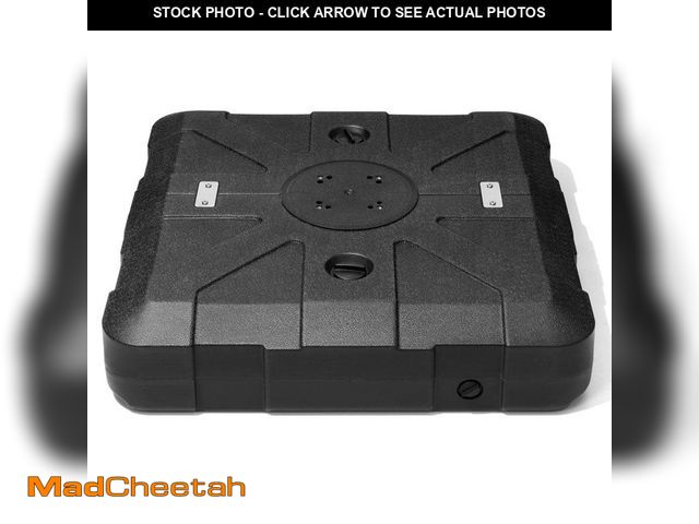 Lot 74-14115471 - Pellebant 350 lbs. Sand/Water Fillable 3D Surface Square HDPE Offset Cantilever Patio Umbrella Base ...