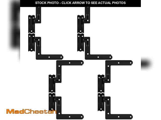 Lot 74-14062520 - Moxweyeni 8 Pack (4 Pair) Steel Blind Shutter Hinge 1-1/16" Black Wrought Iron Shutter Hardware Lift...