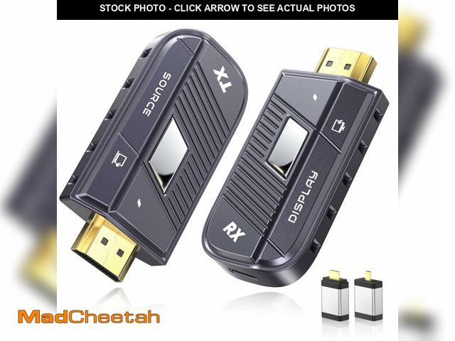 Lot 74-14273012 - TeckyGem Wireless HDMI Transmitter and Receiver, 328FT/100M Wireless HDMI Extender [2.4/5GHz Dual-Ba...