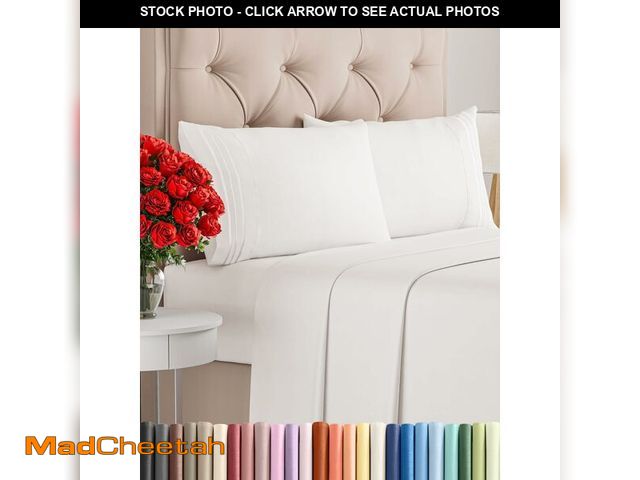 Lot 74-12716343 - Queen Size 4 Piece Sheet Set - Comfy Breathable &amp; Cooling Bed Sheets Set - Hotel Luxury Bedding ...