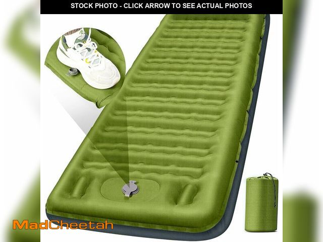 Lot 74-13624851 - FNARMW Camping Sleeping Pad, Extra Thick 5 Inch Camping Mat with Pillow Built-in Foot Pump Inflatabl...