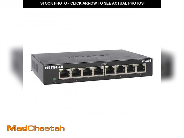 Lot 74-12440018 - NETGEAR 8-Port Gigabit Ethernet Unmanaged Essentials Switch (GS308) - Home Network Hub, Office Ether...