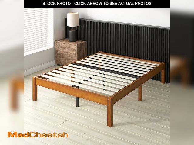 Lot 74-12787021 - ZINUS Ellie 14 Inch Queen Bamboo Platform Bed Frame, Wood Slat Support, No Box Spring Needed, Easy A...
