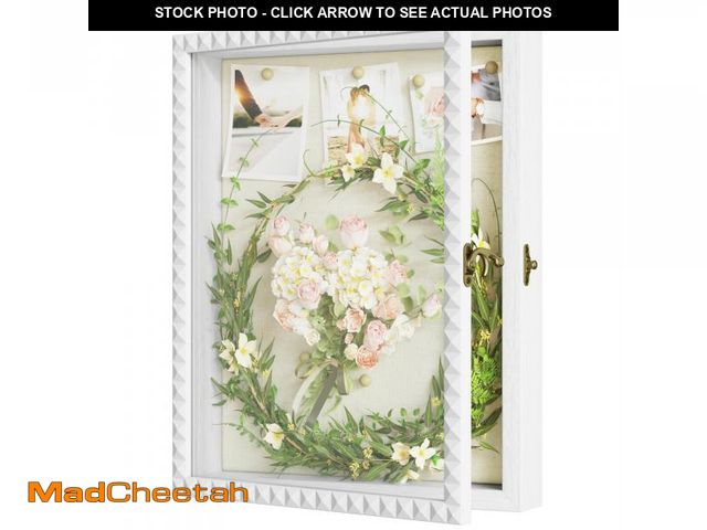 Lot 74-12121642 - SZQINJI Shadow Box Frame 11x14 Deep Large Shadow Box Display Cases Wood Memory Box with Diamond Shap...
