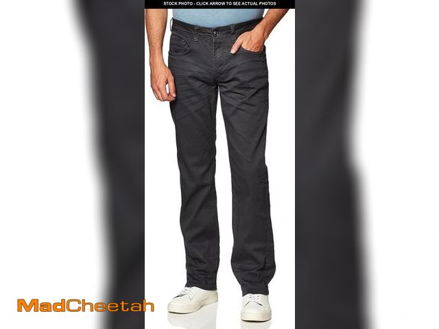 Lot 74-12324545 - Buffalo David Bitton Mens Six Slim Straight Jean, Charcoal, 38x32 - USED