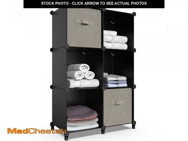 Lot 74-12307850 - HOMIDEC 6-Cube Storage Organizer, Closet Organizer Storage Cabinet Shelf Bookcase Bookshelf,Storage ...