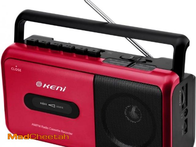 Lot 74-12326597 - G Keni Portable Cassette Player Boombox AM/FM Radio Stereo, Casette Tape Player Recorder with Earpho...