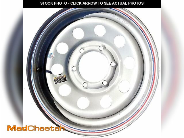 Lot 74-13709114 - Allied Wheel 27S Silver Mod 15X6 6X5.5 Trailer Wheel, Durable Gloss Silver Finish Steel Wheel for Tr...